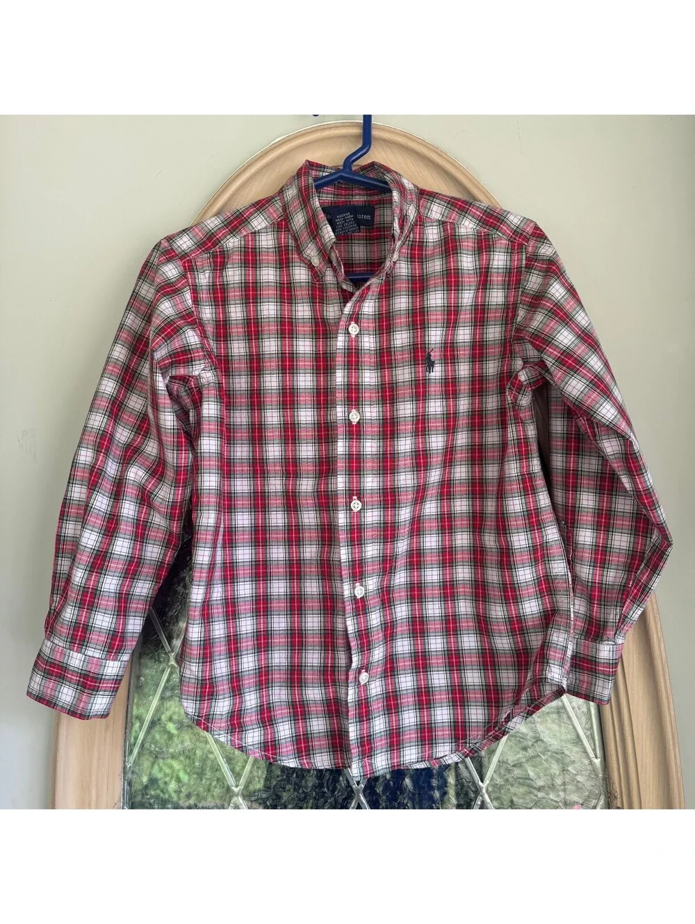 Ralph Lauren Boys' Red Plaid Button-Down Size 6
